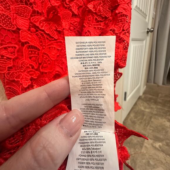 EUC Michael Kors Poppy Red Butterfly Shift Dress Size 6 - Picture 3 of 4